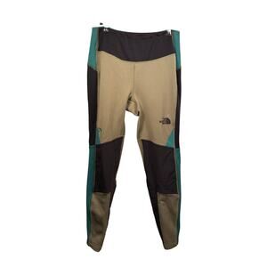 The North Face Leggings Womens L Olive Green Steep Tech Fleece Tight High Rise